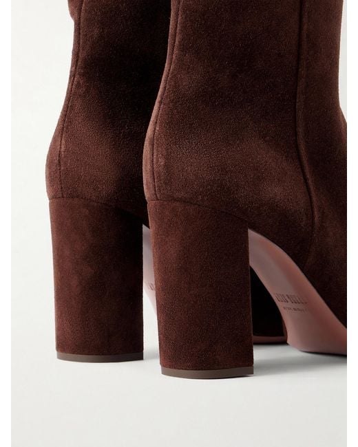 Paris Texas Brown Anja 85 Suede Ankle Boots