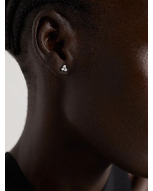 Anita Ko Natural Trillion 18-Karat Diamond Earrings