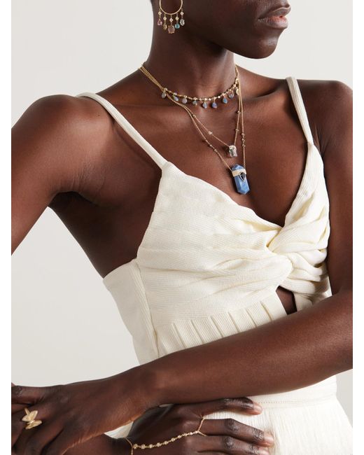 Jacquie Aiche Natural Kette Aus 14 Karat Mit Mehreren Steinen