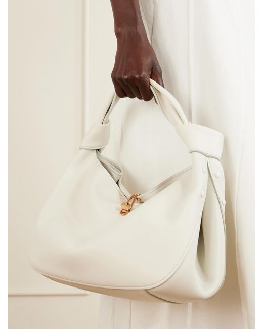 Gabriela Hearst Natural Antonia Small Leather Shoulder Bag