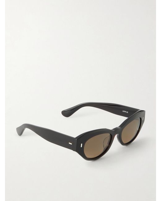 Oliver Peoples Brown Lerrue Cat-Eye Acetate Sunglasses