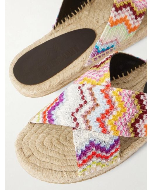 Missoni Multicolor Harlow Striped Woven Espadrilles