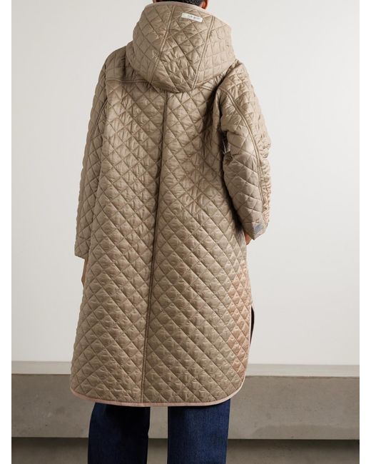 Max Mara Natural The Cube Joan Mantel Aus Gestepptem Shell Mit Kapuze