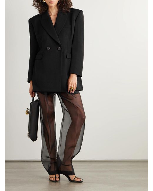 Alex Perry Black Wool-Blend Blazer