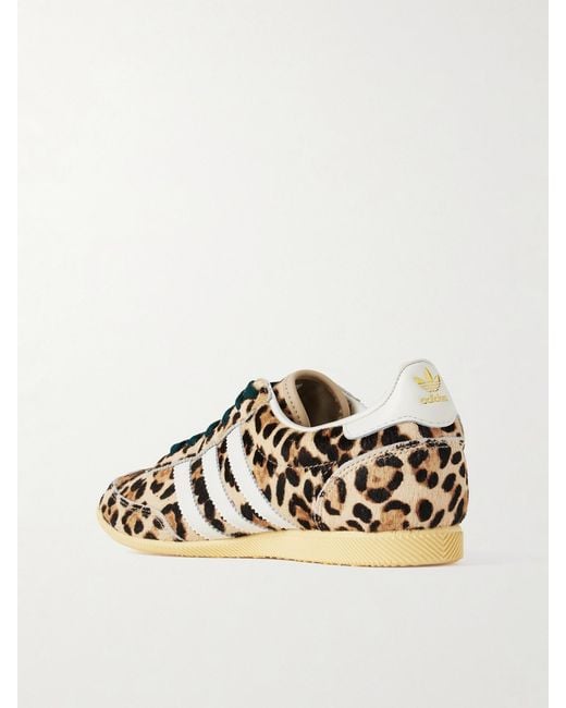 Adidas Originals Multicolor Japan Leather-Trimmed Leopard-Print Calf Hair Sneakers