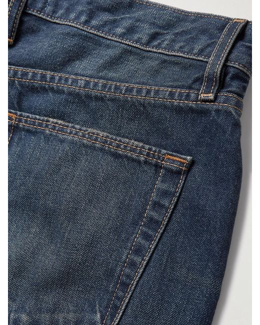 SLVRLAKE Denim Blue Ella Mid-Rise Barrel-Leg Jeans