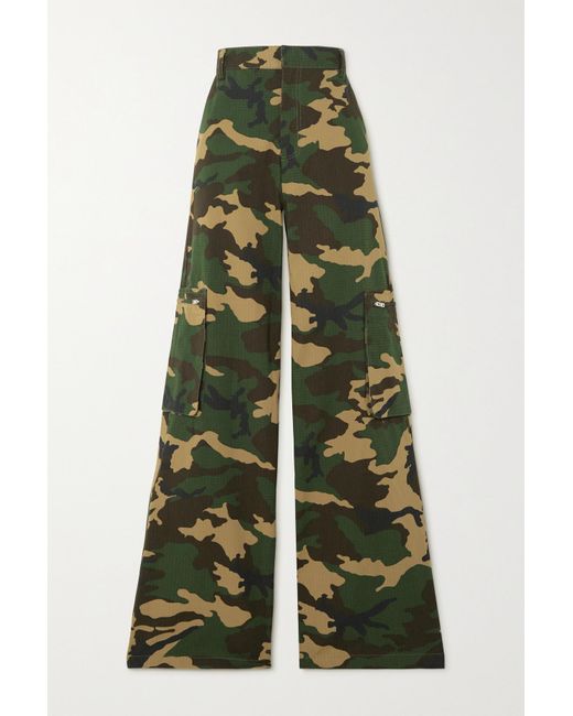 Amiri Camouflageprint Cottonblend Ripstop Wideleg Cargo Pants in