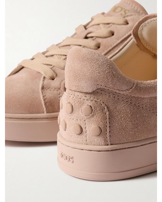 Tod's Pink Cassetta Suede Sneakers