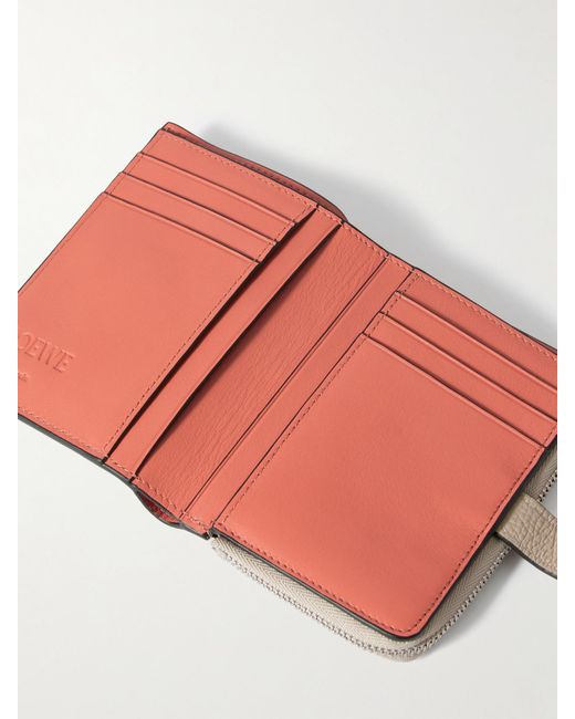 Loewe Natural Zweifarbiges Portemonnaie Aus Strukturiertem Leder