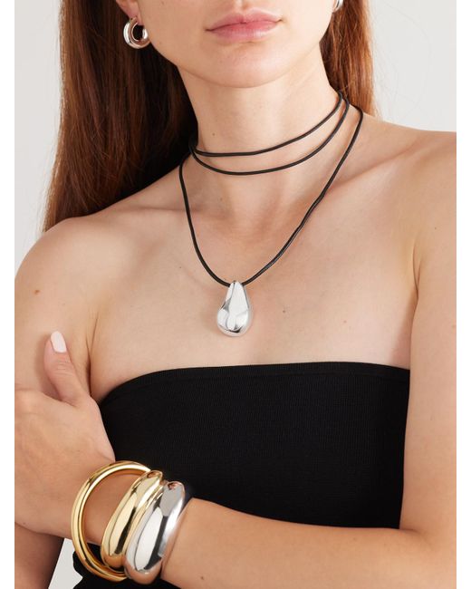 LIE STUDIO White The Betty Convertible And Leather Necklace