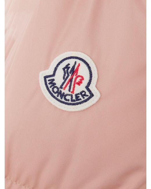 Moncler Pink Brossette Quilted Shell Down Jacket