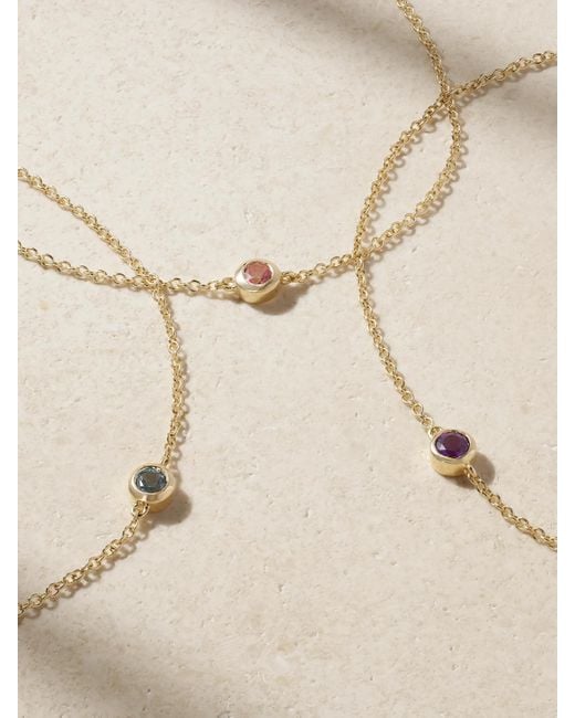 STONE AND STRAND Natural Aurora Birthstone 14-Karat Multi-Stone Bracelet