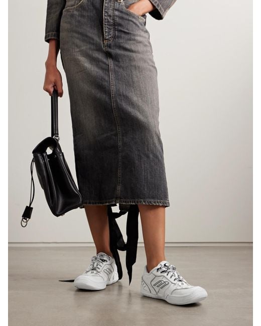 Balenciaga White Hamptons Medium Worn Out Sneakers