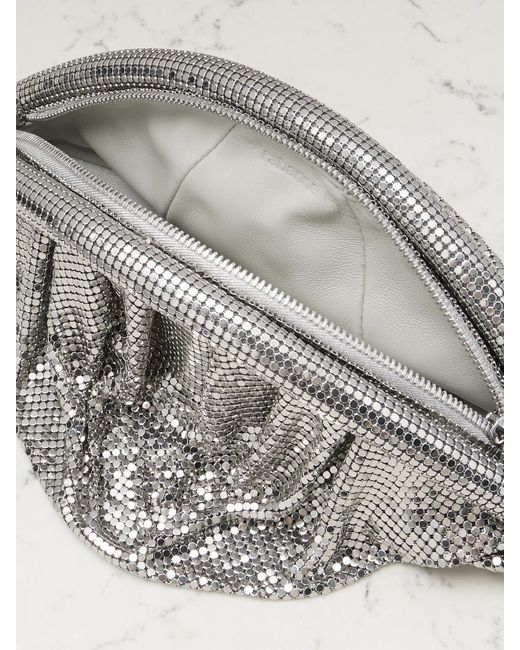Rabanne Gray Mini Chainmail Clutch
