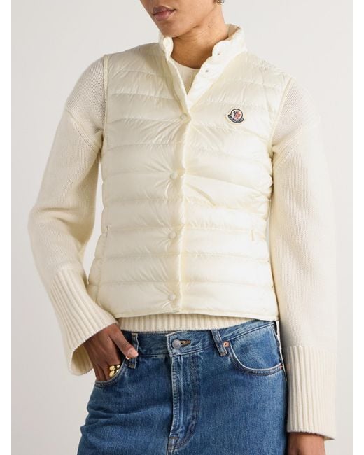 Moncler Natural Liane Quilted Shell Down Vest