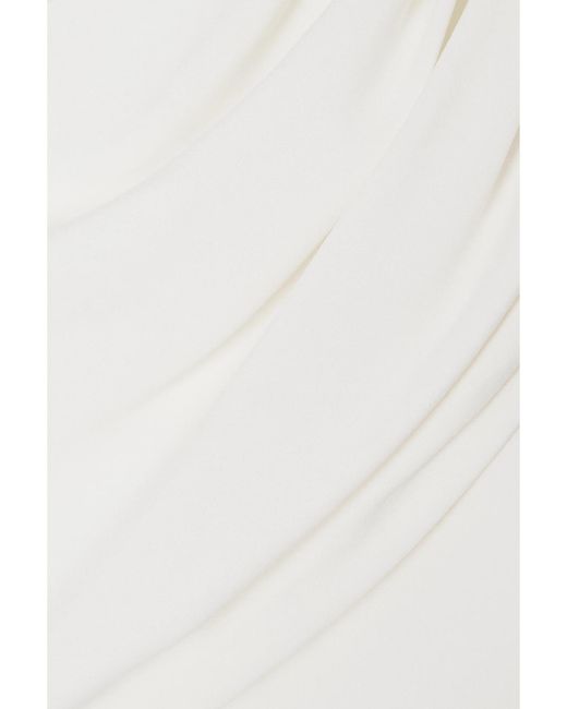 Tom Ford White Draped Silk-Georgette Gown