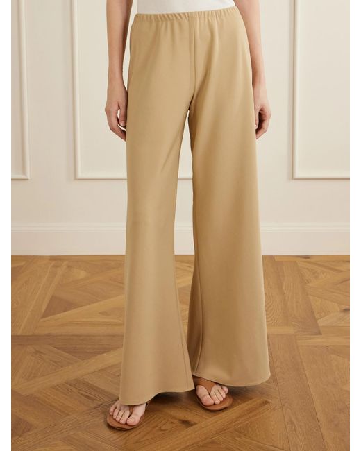 La Ligne Natural Colby Recycled Stretch-Crepe Wide-Leg Pants
