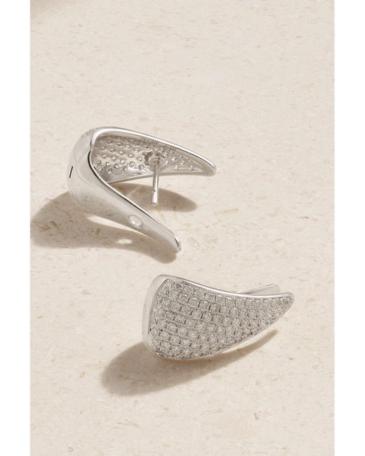 Boucles D'Oreilles En Or Blanc 18 Carats (750/1000) Et Diamants Anita Ko en coloris Natural