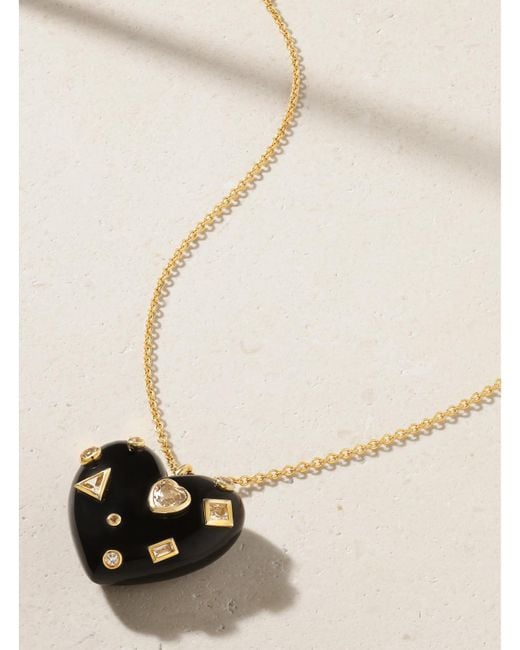 Yvonne Léon Natural 9-Karat, Onyx And Topaz Necklace