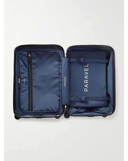 Paravel Black Net Sustain Aviator Carry-On More Hartschalenkoffer Aus Recyceltem Polycarbonat Mit Kunstlederbesätzen