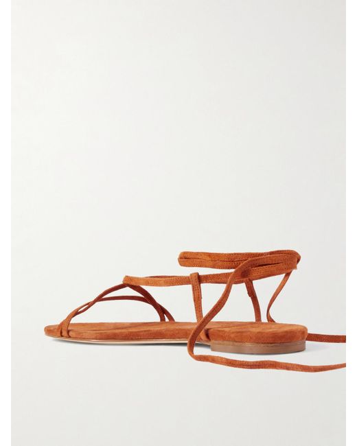 Aeyde Brown Penny Suede Sandals