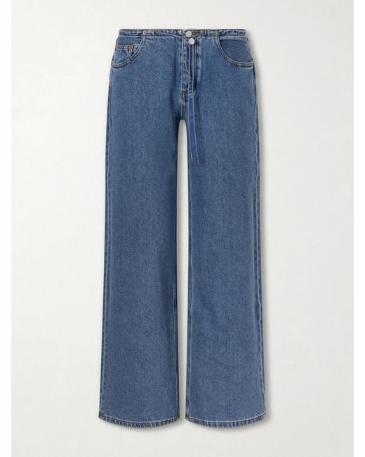 Still Here Blue Cool Wide-Leg Jeans