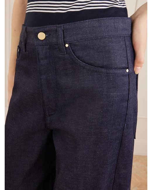 Maria McManus Blue Crescent Wide-Leg Jeans