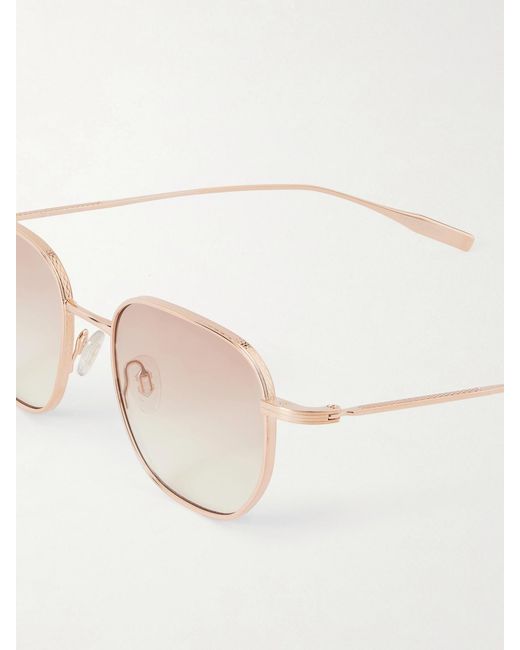 Barton Perreira Natural Revere Square-Frame-Tone Titanium Sunglasses