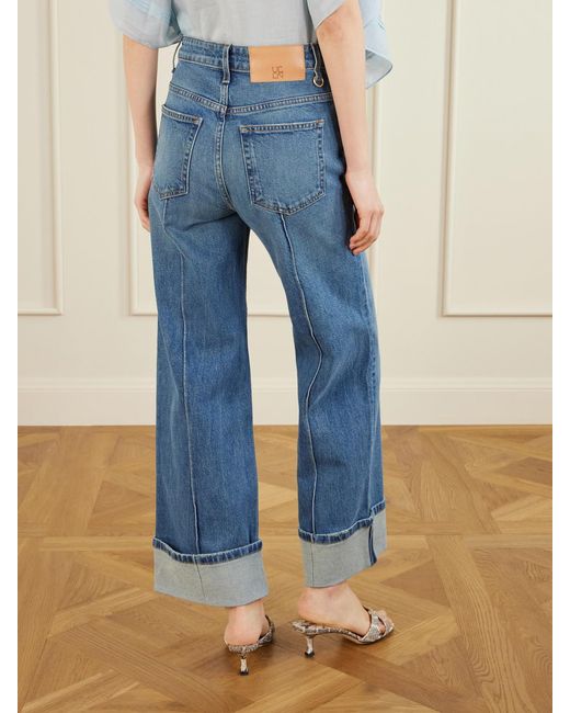 Ulla Johnson Blue Genevieve Wide-Leg Jeans