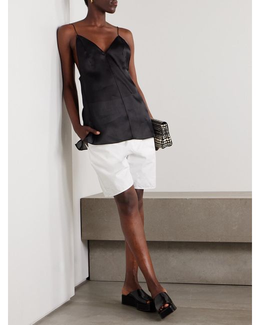 Carven White Cotton-Poplin Shorts