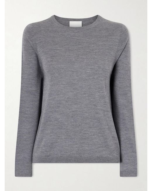 Allude Gray Wool Sweater