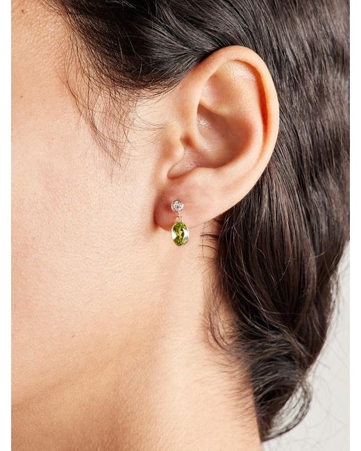 Loren Stewart Metallic Sunny 14-Karat, Diamond And Peridot Single Earring
