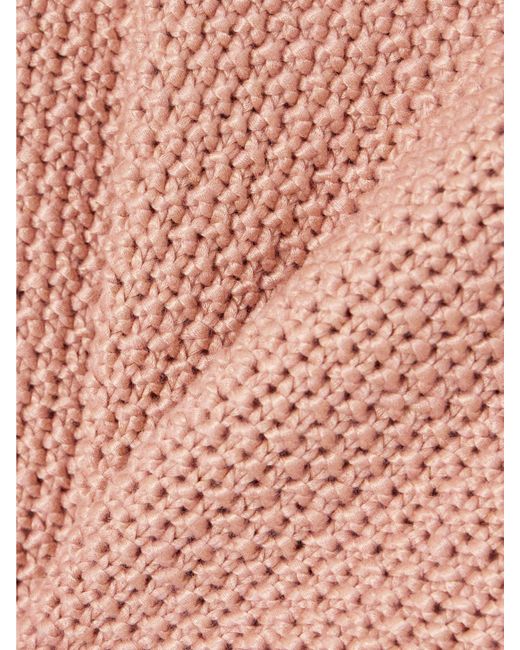 Loro Piana Pink Boccioleto Crocheted Mohair-Blend Sweater