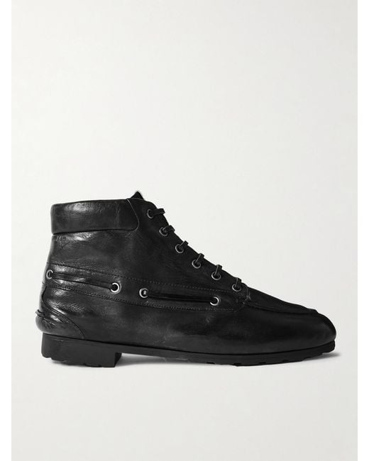 Bally Black Paphos Leather Ankle Boots
