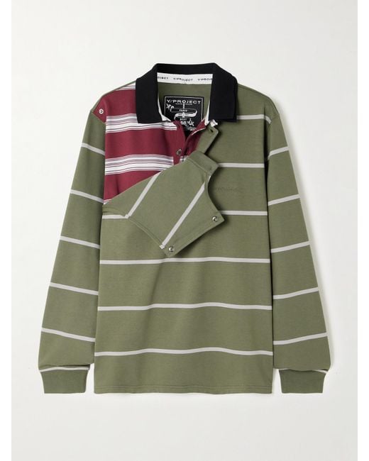 Y. Project Green Layered Striped Cotton-Jersey Top