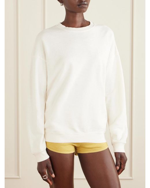 ÉTERNE White Cotton-Jersey Sweater