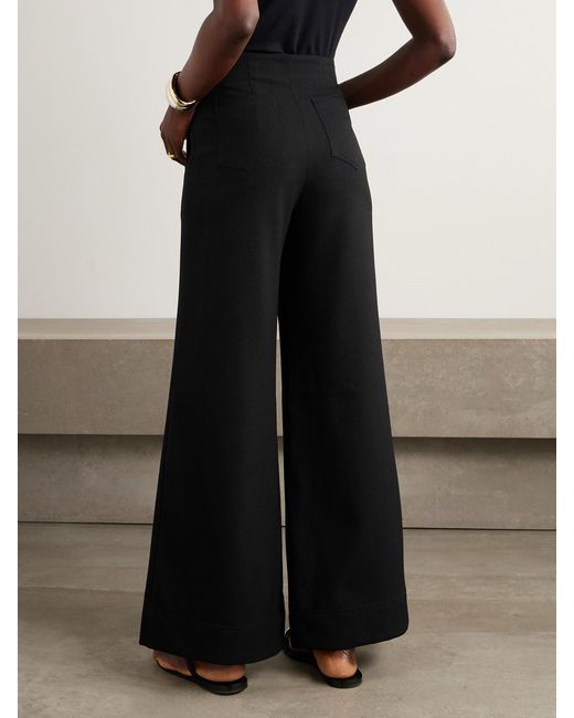 ANDRES OTALORA Black Latidos Twill Wide-Leg Pants