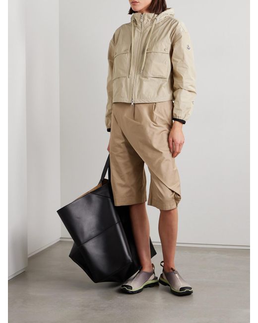 Moncler Natural Leda Jacke Aus Beschichteter Popeline
