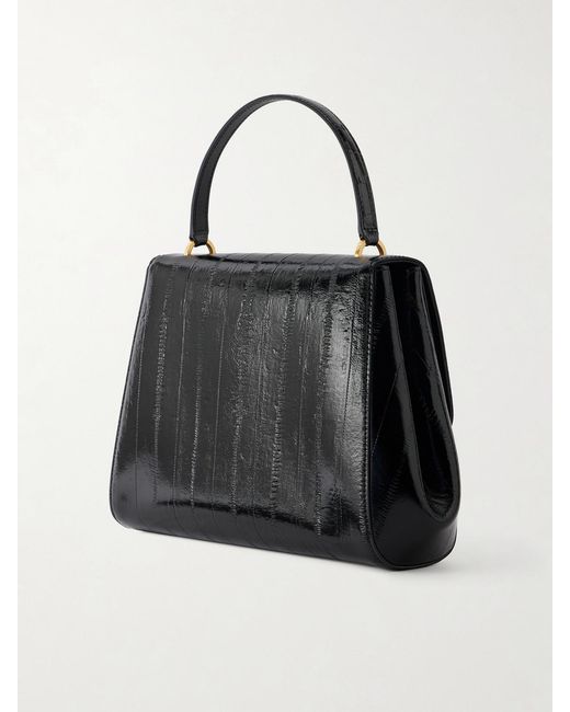 Neous Black Thala Eel-Effect Leather Shoulder Bag