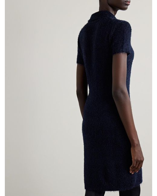 Khaite Blue Gracielab Brushed Silk And Cashmere-Blend Mini Dress