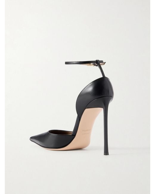 Tom Ford White Pointed-Toe Matte Leather Pumps