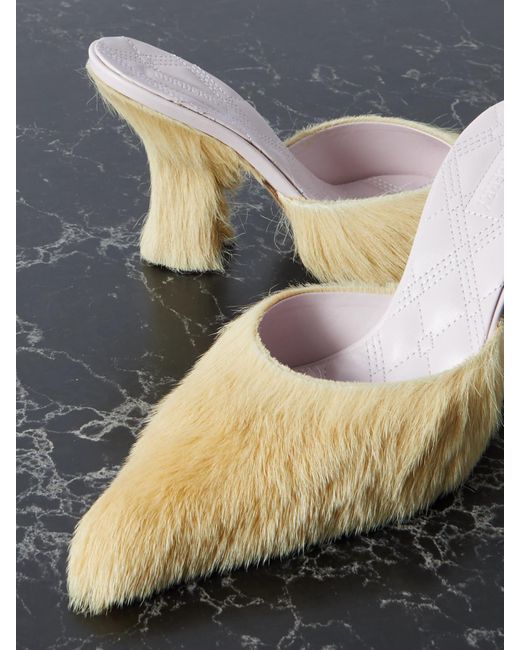 Burberry Natural Mules Aus Kalbshaar