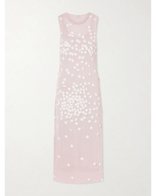 Altuzarra Pink Nelly Embellished Jersey Maxi Dress