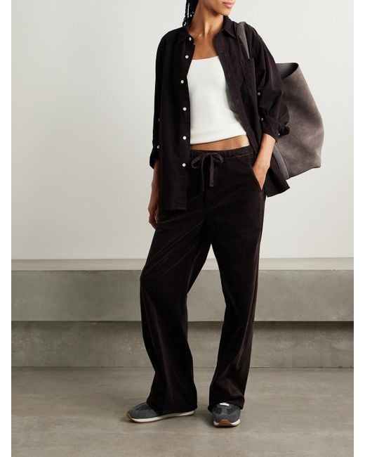 Citizens of Humanity Black Kayla Cotton-Corduroy Shirt