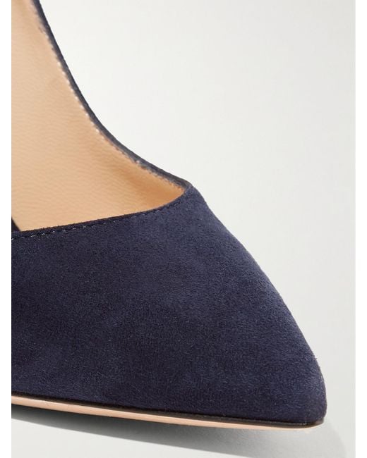 Gianvito Rossi Blue Gianvito 105 Suede Pumps