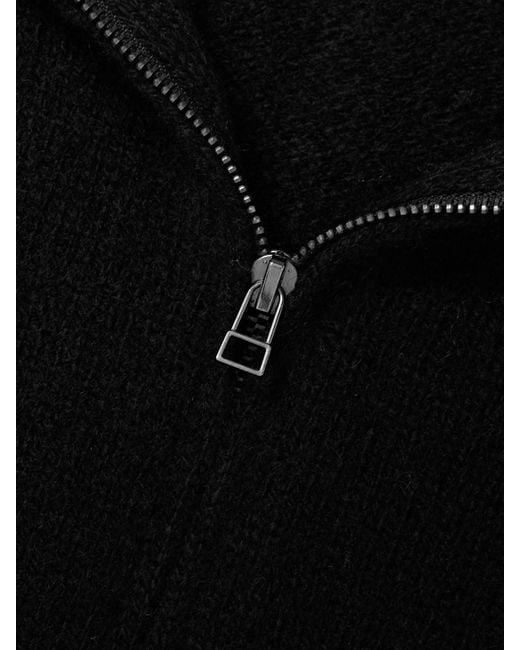 The Elder Statesman Black Kaschmirpullover Mit Reißverschluss