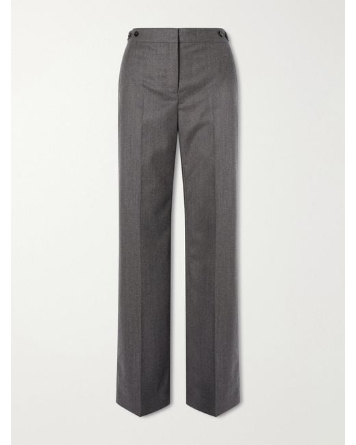 Stella McCartney Gray Wool Straight-Leg Pants