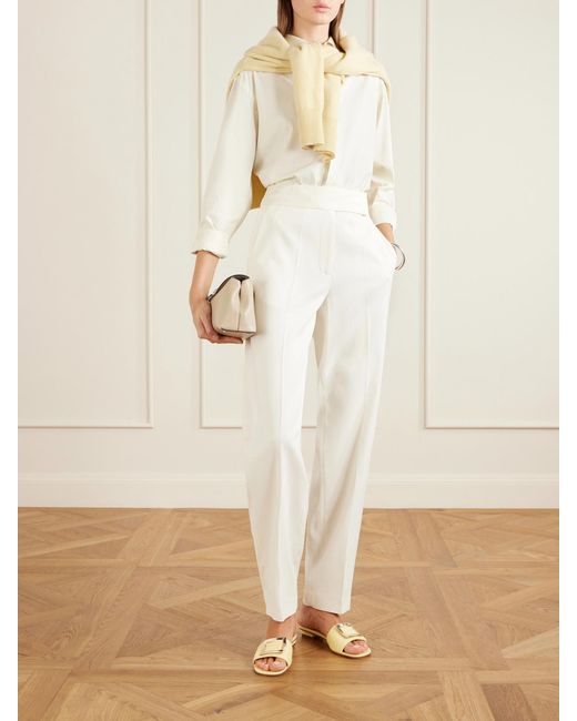 Roger Vivier Natural 20 Buckled Padded Leather Mules