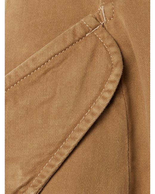 R13 Natural Hose Mit Geradem Bein Aus Baumwoll-Twill Mit Raffungen