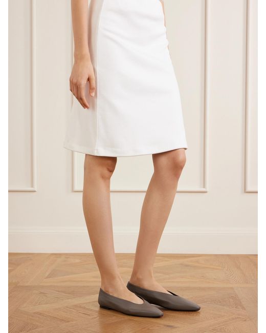 Aeyde Natural Betty Leather Ballet Flats